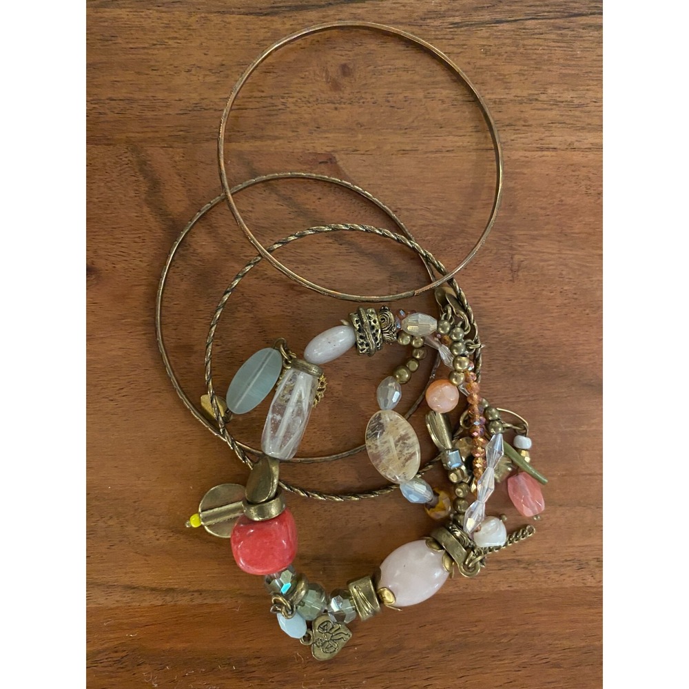 Women's Brown Tones Bracelet Lot‎ Used